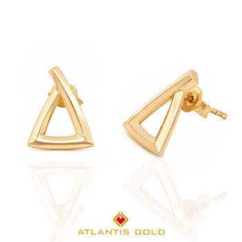 Cercei Triangle din aur de 14k