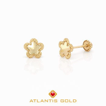 Cercei cu filet Freesia din aur de 14k