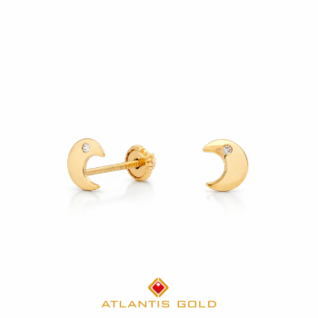 Cercei cu filet Lunette din aur de 14k