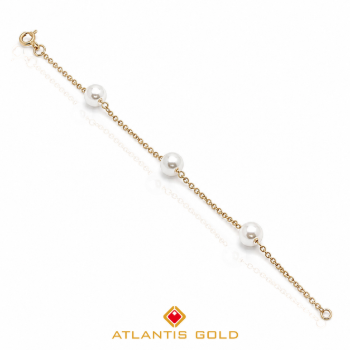Bratara cu perle Timeless din aur de 14K