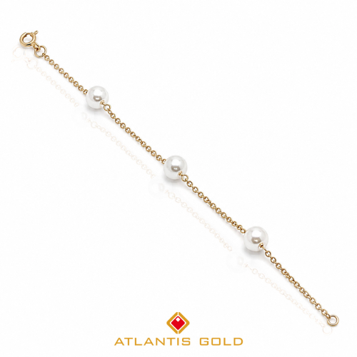 Bratara cu perle Timeless din aur de 14K