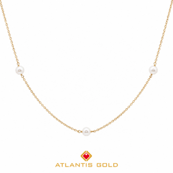 Lant cu perle Timeless din aur de 14K