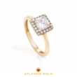 Inel cu pietre zirconia Celine din aur de 14K