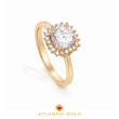 Inel cu pietre zirconia Desire din aur de 14K