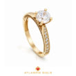Inel cu pietre zirconia Bloom din aur de 14K