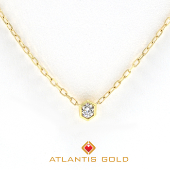 Land cu pandantiv din aur de 18k cu diamant 63155