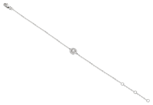 BRATARA DIN AUR ALB 18K CU DIAMANTE  72874