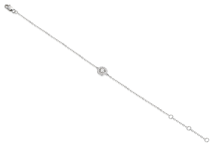 BRATARA DIN AUR ALB 18K CU DIAMANTE  72874