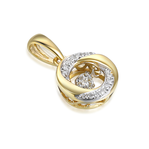 PANDANTIV DIN AUR 18K CU DIAMANTE 72638